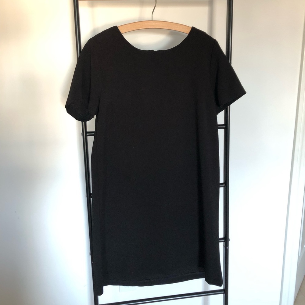 Black shift dress